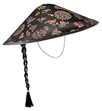 W WIDMANN MILANO Party Fashion 2595C - Chinesen Hut mit Zopf, aus Satin,...