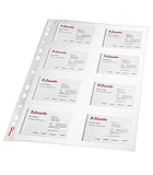 ESSELTE 78930 Box 10 Hüllen für Visitenkarten PVC