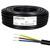 NYY-J 3x1,5 mm² 50m Ring Erdkabel Stromkabel Verlegung im Freien Erdreich...