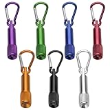 7 Stück Mini LED Taschenlampen Schlüsselanhänger, Taschenlampe Aluminium...