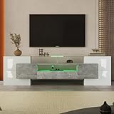 KecDuey TV Schrank 200 cm,Stilvoller TV-Schrank, Lowboard.hochglänzendes...