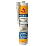 Sika - Sikasil C - Sanitär Silikon für Bad und Küche - Weiß - Kartusche...