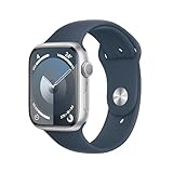 Apple Watch Series 9 (GPS, 45 mm) Smartwatch mit Aluminiumgehäuse in...