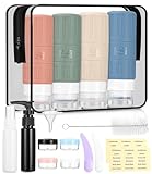 Silikon Reiseflaschen Set 100ml, Reiseset mit Aufbewahrungstasche,16 Stück...