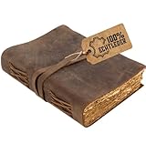 moonster Vintage Leder Notizbuch - 240 Seiten Holzfreies...