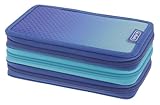 Herlitz Etui TriCase 31teilig befüllt, Dip Dye Blue/Turquoise, 1 Stück