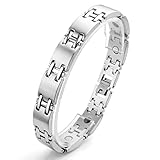 Zysta Edelstahl Schmuck Herren Magnetarmband Armband Gewölbt Magnetisches...