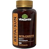Vitassential Beta-Carotin - Hochdosiert Bräunungskapseln – Vitamin A...