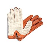 Hand Gewand by Weikert Auto-Handschuhe aus Hirschleder mit Häkeloberteil...