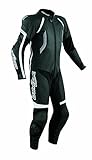Lederkombi Lederanzug Motorrad Sport CE Protektoren Rindsleder Suit Schwarz...