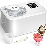 Acmeenjoy Eismaschine mit Kompressor 1,2L, Eismaschine Selbstkühlend 110W,...
