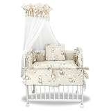 Baby Delux Beistellbett Set Babybett Komplett Set Stubenwagen weiß 90x40...