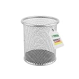 D.RECT Metall Stifteköcher | Stiftehalter rund aus Drahtmetall | Mesh...