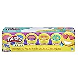 Play-Doh Fröhliche Farben Knetpack, 5er-Pack Knete mit 3 Emoji-Dosen für...