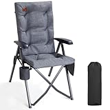 EVER ADVANCED Campingstuhl Faltbar Rückenverstellbar in 4 Positionen bis...