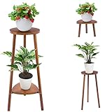 Yedcxup Blumenständer Stabil Blumenständer Holz, 2-stufiger umwandelbarer...