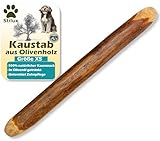 Stilux® Kauhloz aus Olivenholz für Hunde bis 5Kg, Größe XS, Kauknochen...
