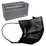 ARNOMED® Medizinische Mundschutzmaske Schwarz [50 STÜCK] - CE...