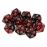 Yourandoll 10 STÜCKE Polyedrische Würfel D20 Würfel Dice Spielwürfel...