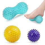 URAQT Massagebälle Faszienball, 3er Set Igelball Set, Spiked Massage Ball...