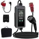 Wallbox 11kW, Mobile Ladestation [3-Phasig, 7m, Einstellbare Ladeleistung]...