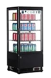 METRO Professional Kühlvitrine GGC2078B, Gastro-Vitrine, schwarz, 78 L,...