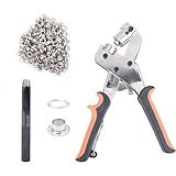 Luabue Ösenzange Set mit 300 Paar 6 mm Ösen in Silber Ösenstanze Profi...