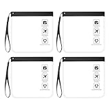 4 Pack Kulturtasche mit Griff, Reise-Kosmetiktasche, Maske...