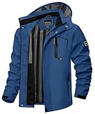 TACVASEN Herren Outdoorjacke Leicht Wasserabweisend Wanderjacke...