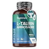 Taurin Kapseln - 1000mg L Taurin pro Tag - 180 vegane Kapseln für Sport &...