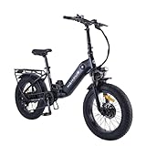 nakxus 20F213 E-Bike Klapprad Pedelec mit 20 Zoll Fat Tire, 250W 80N.m...