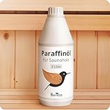 BERICO Holzöl für Saunaholz - 3 Liter Paraffinöl - Geruchlos -...