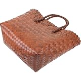 Abaodam Vintage Damen Strandtasche Geflochtener Korb mit Stabilem Griff...