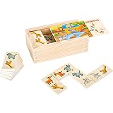 Small Foot Domino Safari aus Holz, lustiges Legespiel mit bunten...