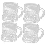 TOBBOMEY 4 Stück Teiliges Mini Shotgläser aus Glas Stilvolle Kleine...