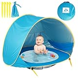 Strandmuschel Baby mit Pool, TGKYK 117 * 79 * 70CM Strandzelt Baby mit 4...