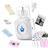 vretti Mini-Drucker TP2-Y Thermodrucker, Aufkleberdrucker kompatibel mit...