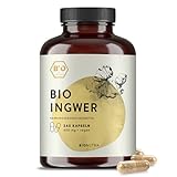 BIONUTRA® Ingwer Kapseln Bio (240 x 600 mg), hochdosiert, deutsche...