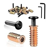 ddckj 30 Stück Stockschrauben M6x16 Einschraubmutter M6x10 Gewindeeinsatz...