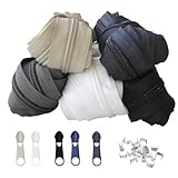 Reißverschluss endlos 5mm 15m 5 Farben Nylon Endlosreißverschluss mit 30...