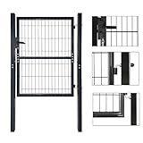Suusolny 100x100CM,Robustes Metall-Gartentor aus verzinktem Stahl -...
