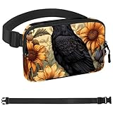 Crow Hüfttasche zum Laufen, Bauchtasche für Damen und Herren,...