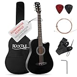 Rocktile WSD-5C-BK Slim Line Westerngitarren Set - Dreadnought Akustik...