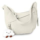 Aucuu Crossbody Bag Damen Umhängetasche, Halbmond Crossbody Bag, Cord...