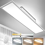 Dimmbare LED Panel 120x30cm Deckenleuchte mit Backlight, 55W Deckenlampe...