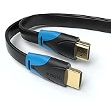 JAMEGA - 4m HDMI-Kabel Flach | 4K Ultra HD 2160p / Full HD 1080p | 144 Hz /...