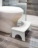 RayLove Toilettenhocker, WC Trittbrett aus Holz mit Anti Rutsch Pads, 35...