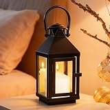 Laterne Deko Schwarz Für Draußen, Windlichter Wetterfest Kerzenlaterne,...