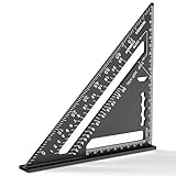 Riloventa 180MM Zimmermannswinkel, Metrisches Dreieckslineal aus Aluminium,...