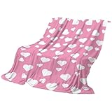 Wolldecke – Decke mit Herzmotiv der Liebe, groß, Zubehör für die Party...